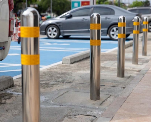 bollards and other parking lot accessories