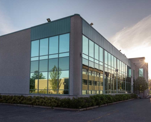 (clean and orderly) building exterior