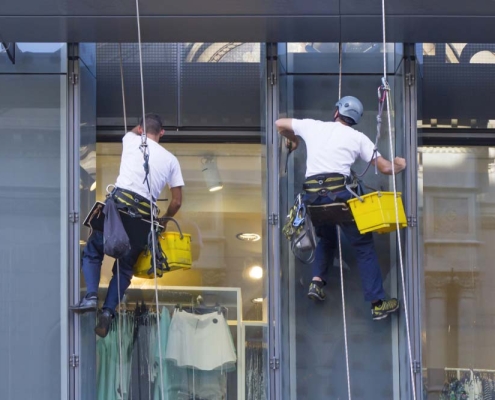 dirty commercial property exterior