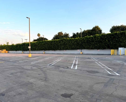 graying parking lot asphalt