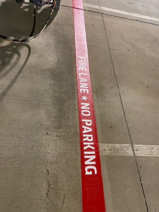 Fire Lane Painting in North Texas